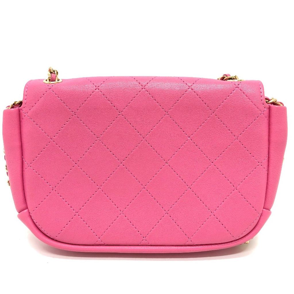 Chanel Pink Leather Shoulder Bag