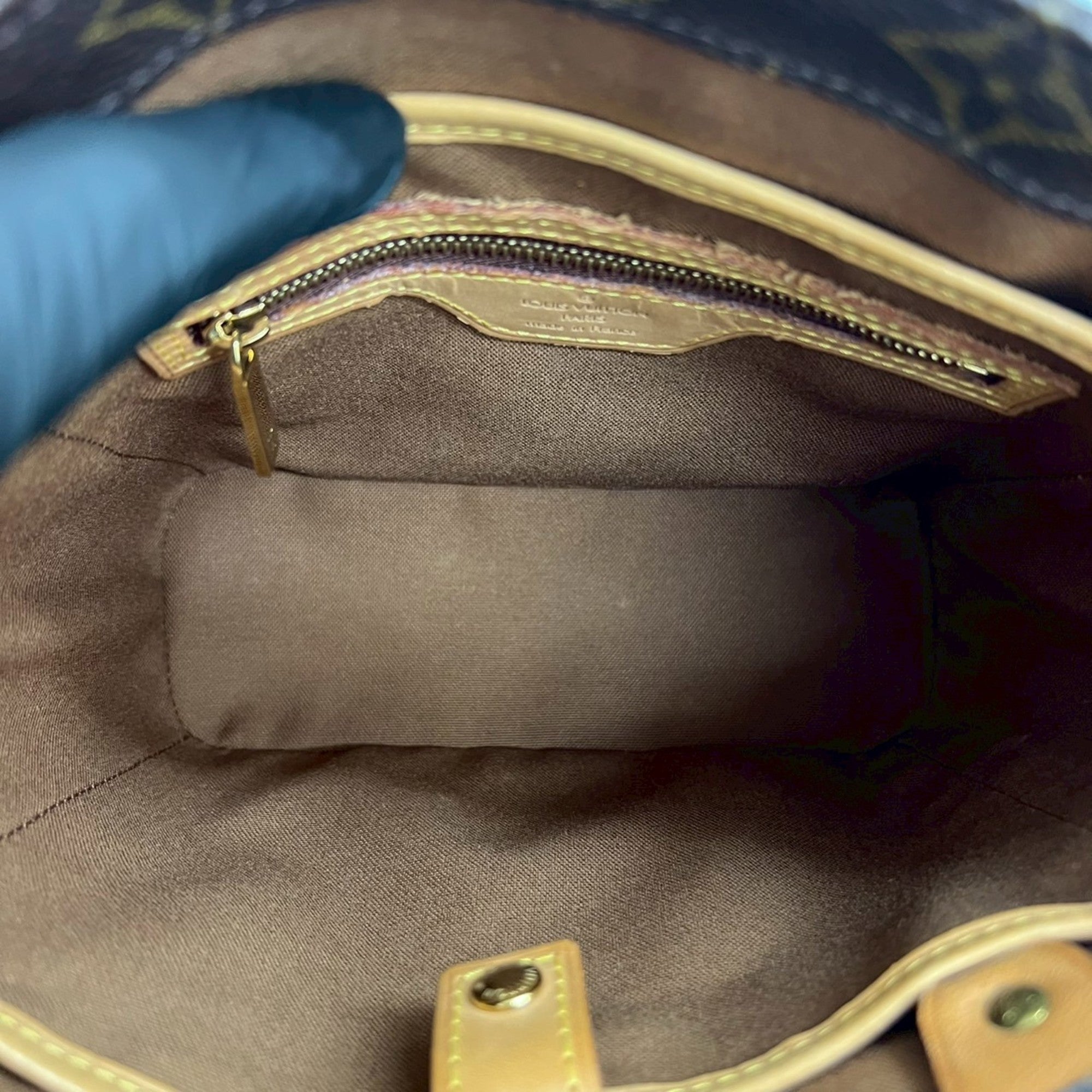 Louis Vuitton Brown Leather Pvc Handbag Tote Bag