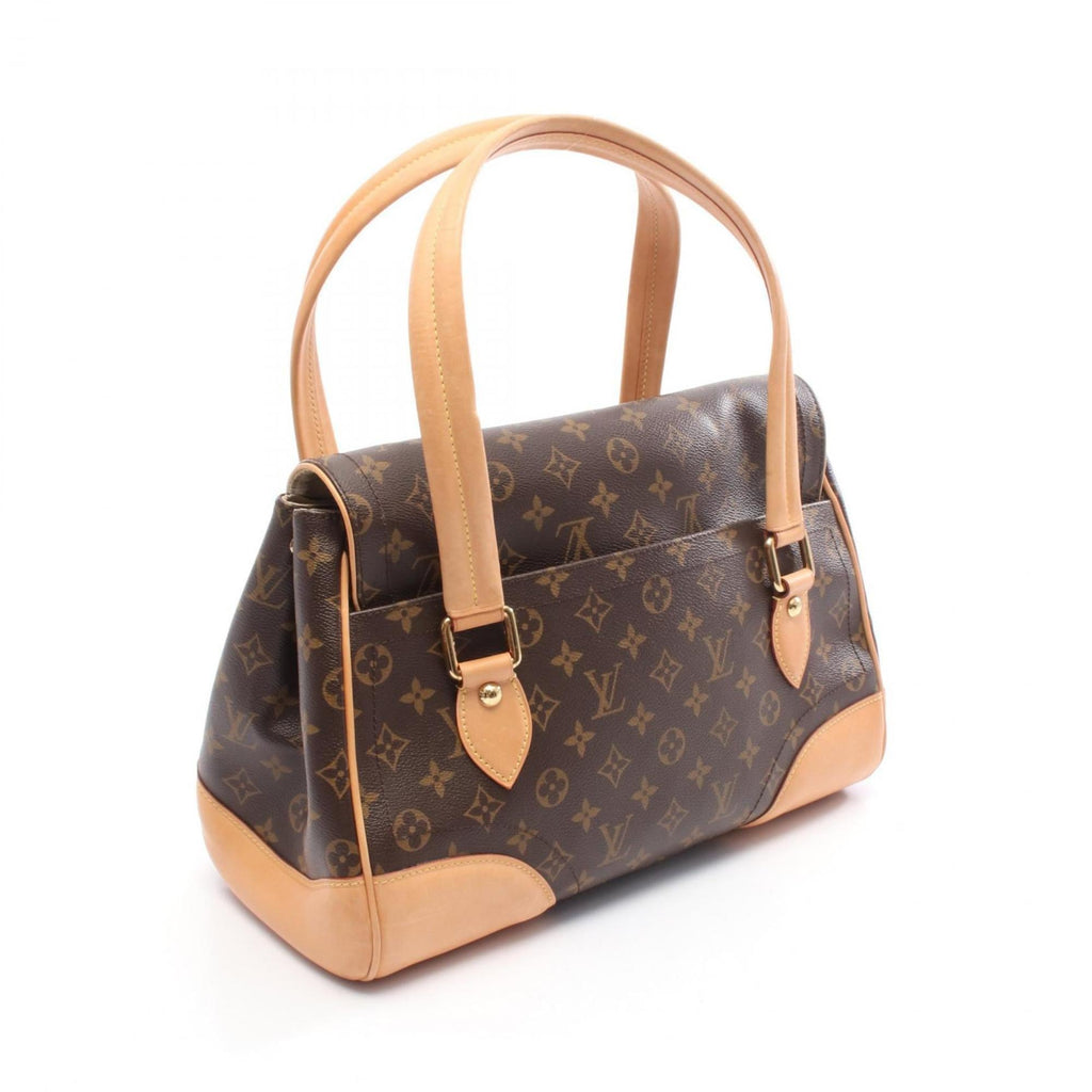 Louis Vuitton Brown Coated Canvas Leather Shoulder Bag