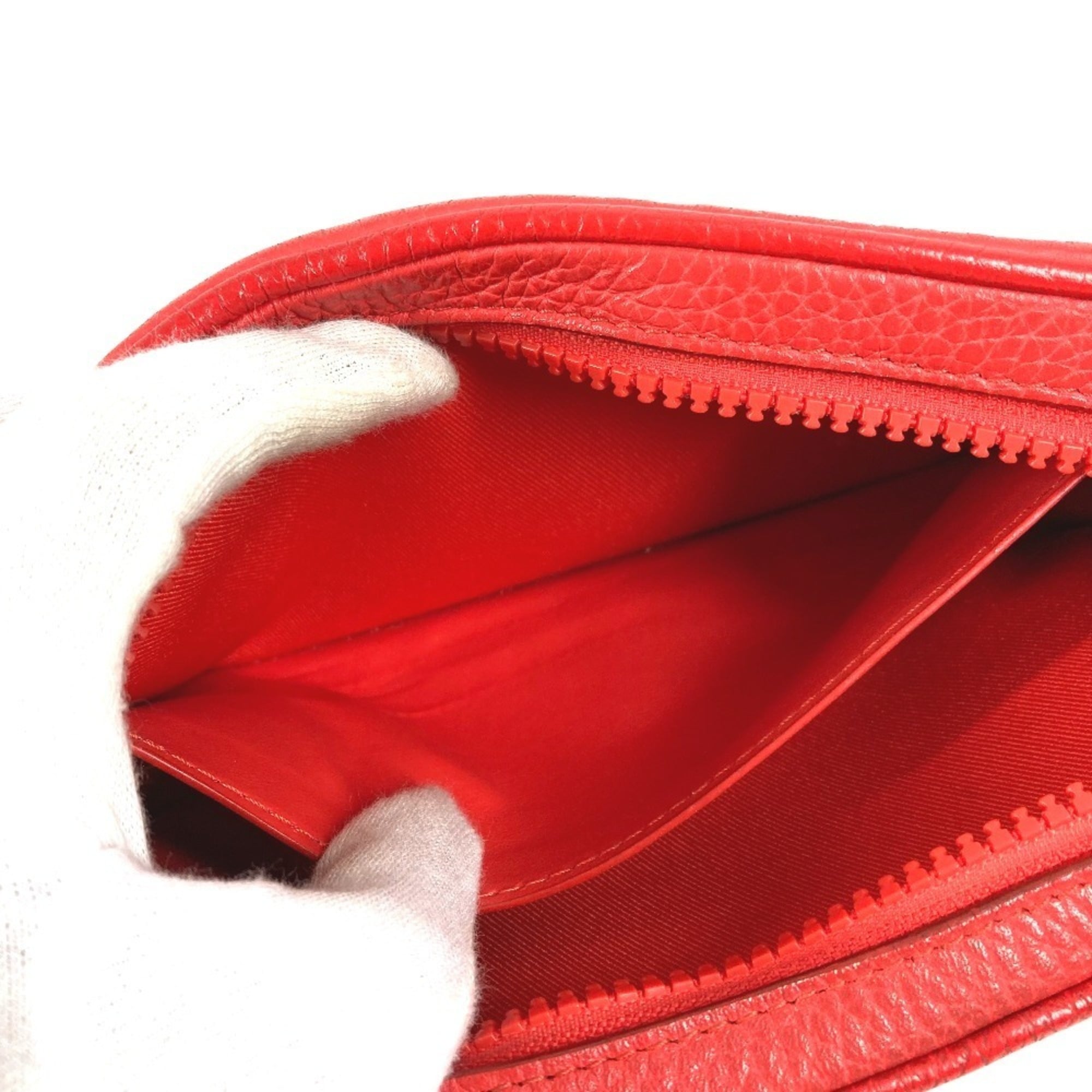 Louis Vuitton Red Color Monogram Empreinte Leather Clutch Bag