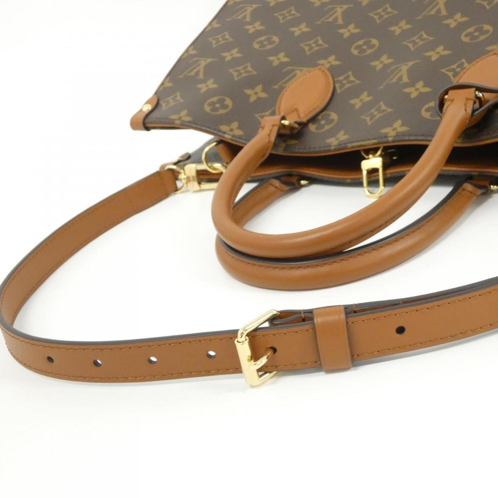 Louis Vuitton Marron Coated Canvas Handbag