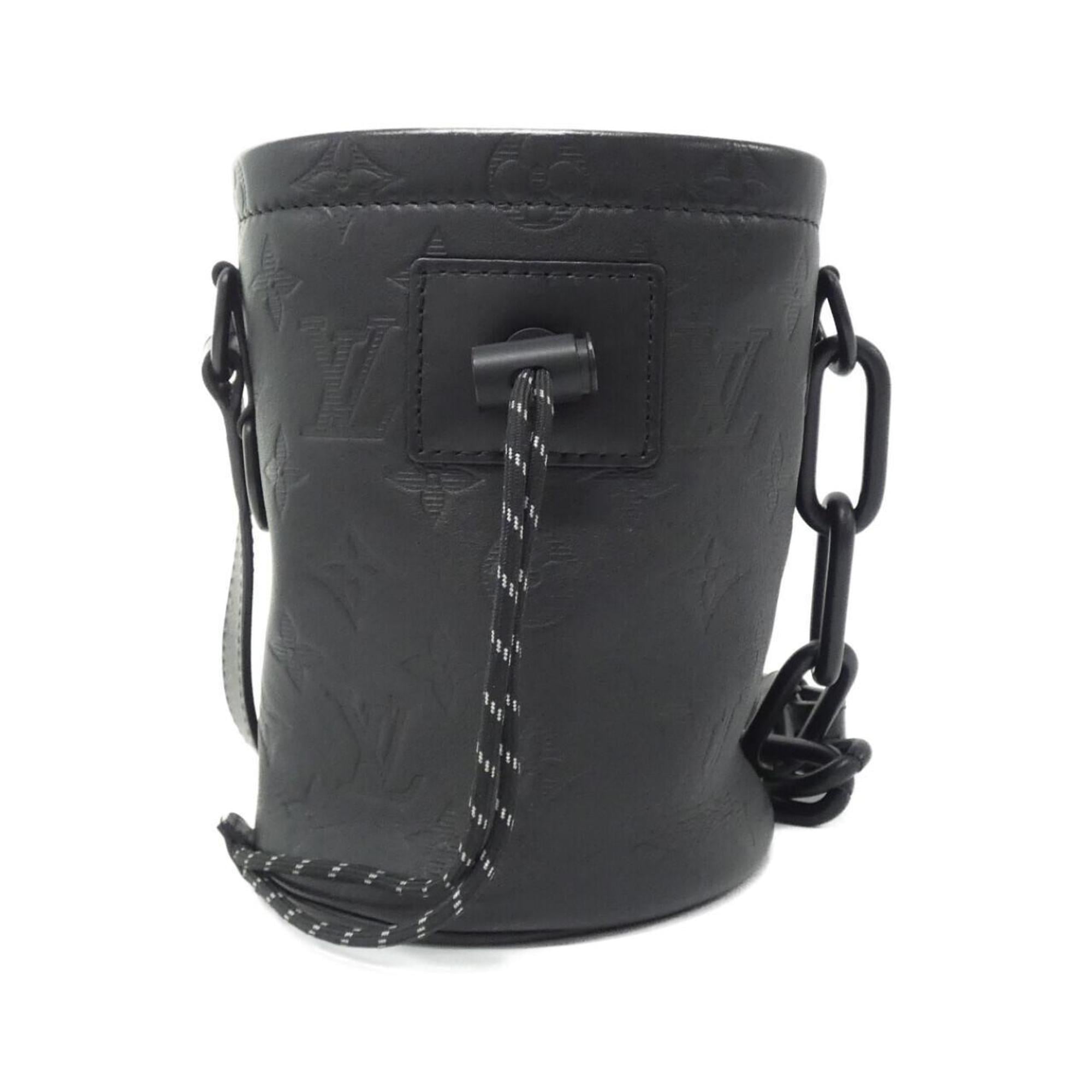 Louis Vuitton Black Leather Shoulder Bag