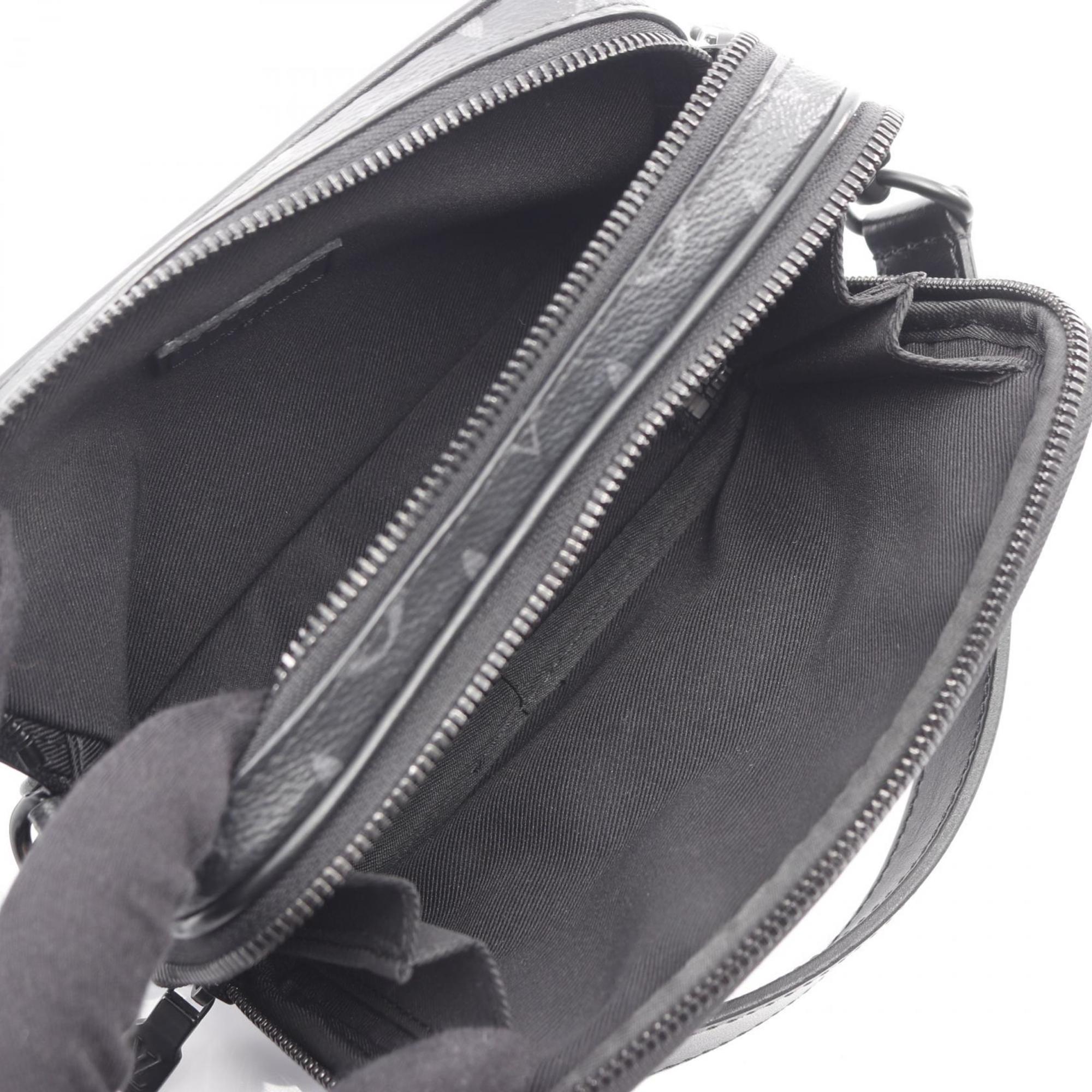Louis Vuitton Black Coated Canvas Shoulder Bag