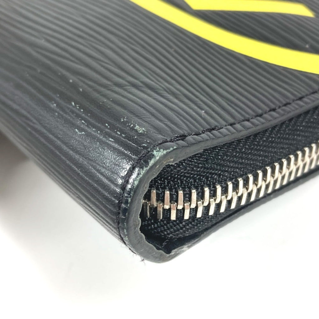 Louis Vuitton Black Yellow Epi Leather Clutch Bag Pochette Pouch
