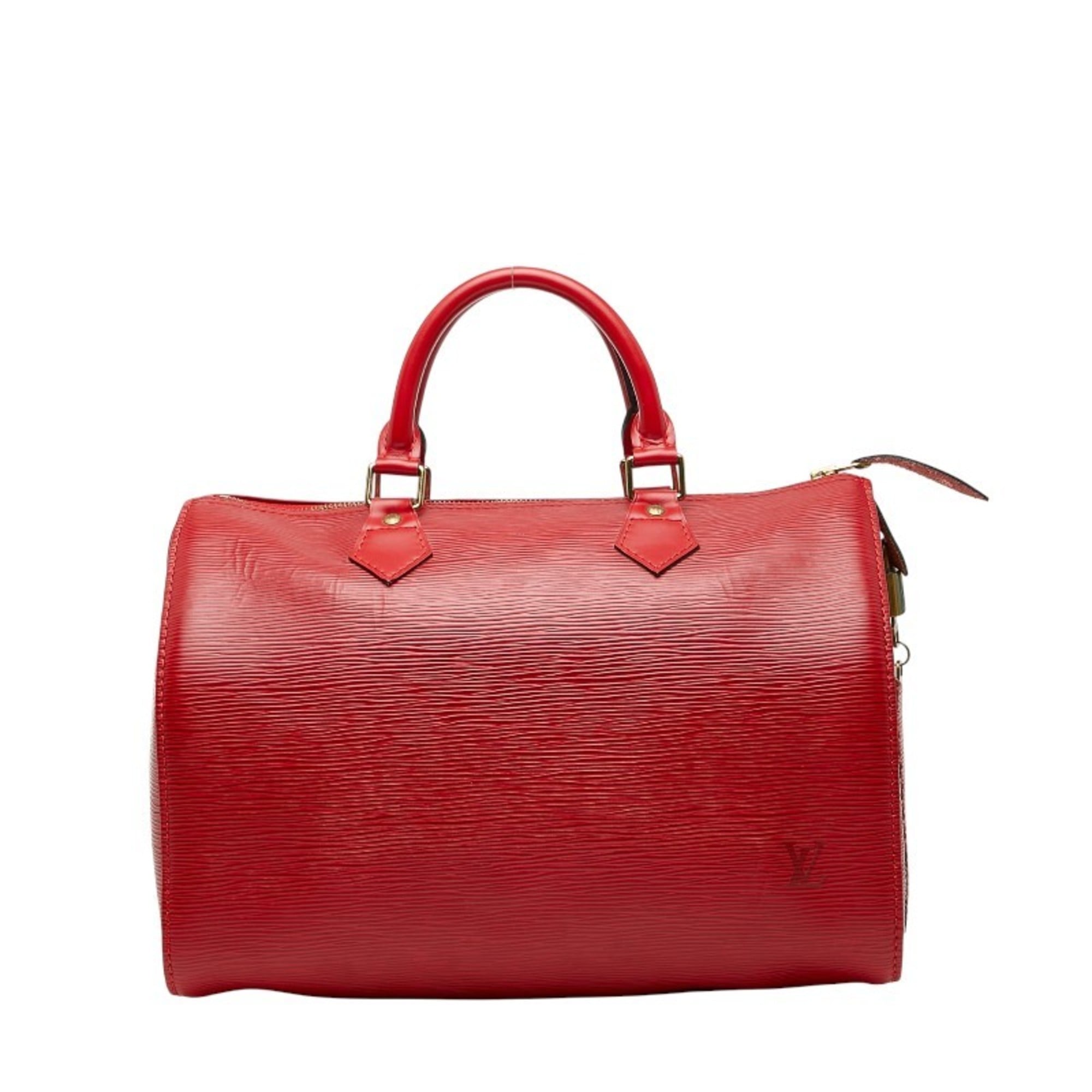 Louis Vuitton Castilian Red Leather Boston Bag Handbag