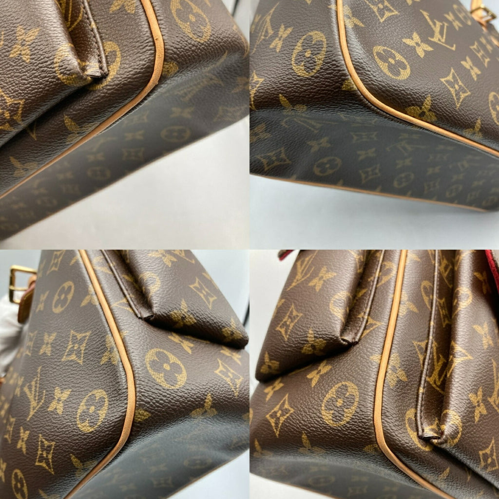 Louis Vuitton Brown Pvc Leather Handbag