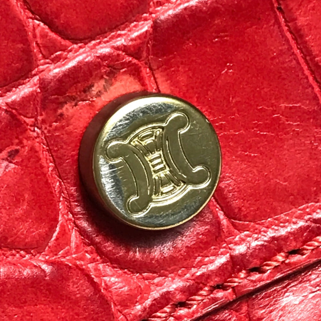 Celine Red Leather Handbag
