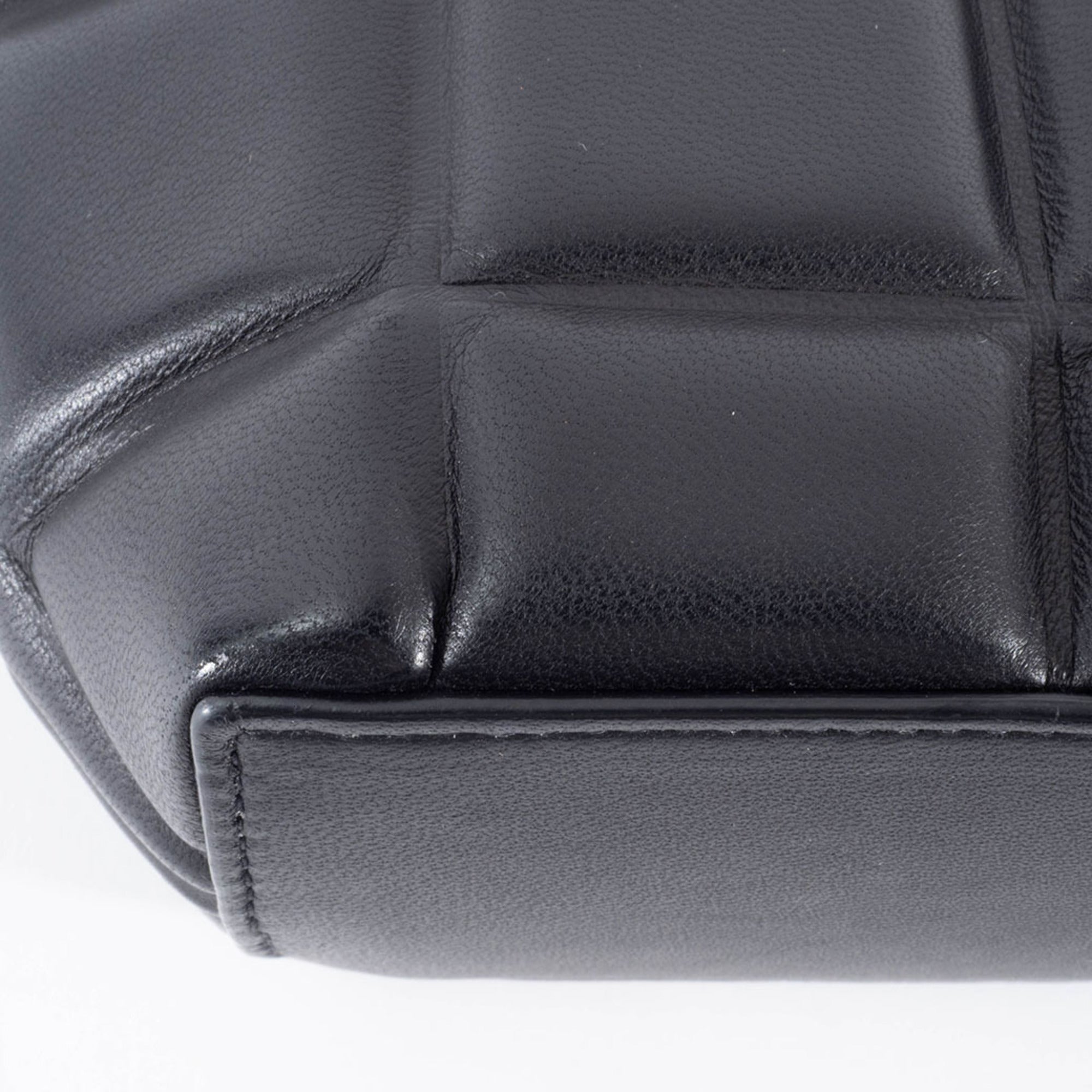 Bottega Veneta Black Leather Shoulder Bag
