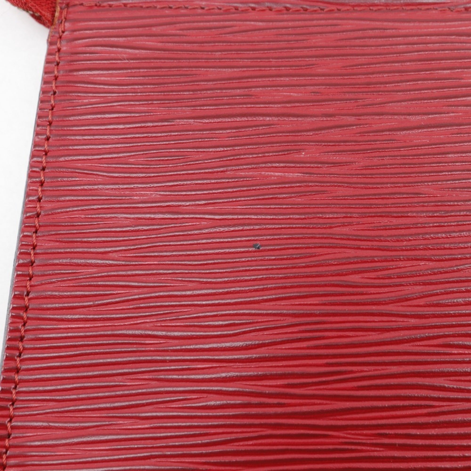 Louis Vuitton Castilian Red Red Color Epi Leather Pochette Pouch