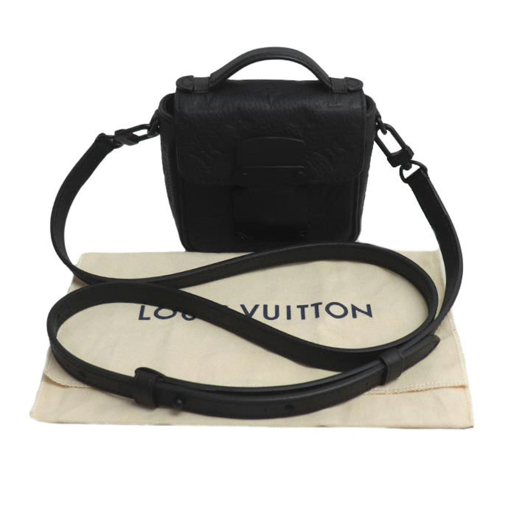 Louis Vuitton Black Leather Shoulder Bag