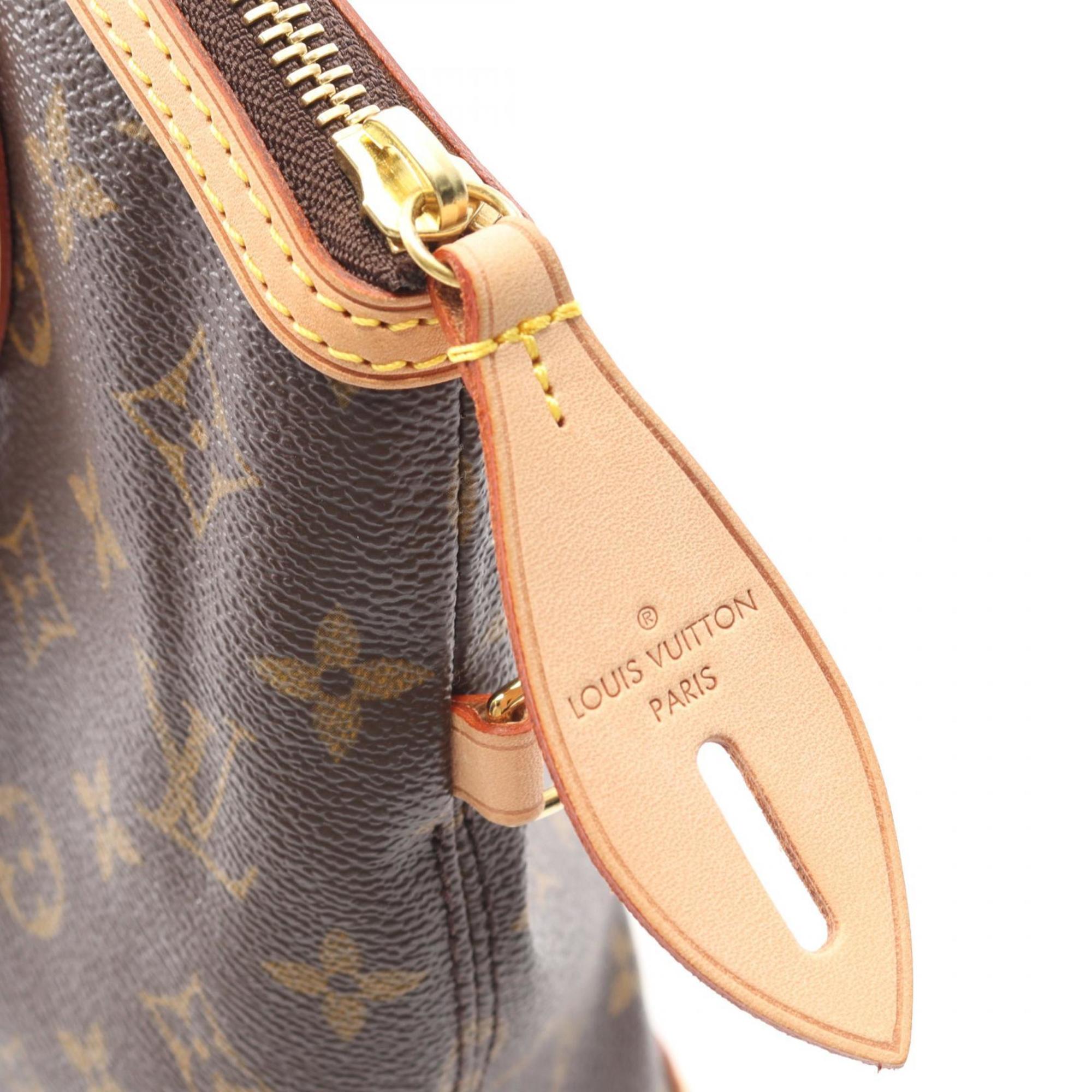 Louis Vuitton Brown Monogram Coated Canvas Leather Handbag