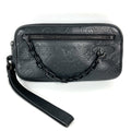 Louis Vuitton Black Noir Leather Clutch Bag Pouch