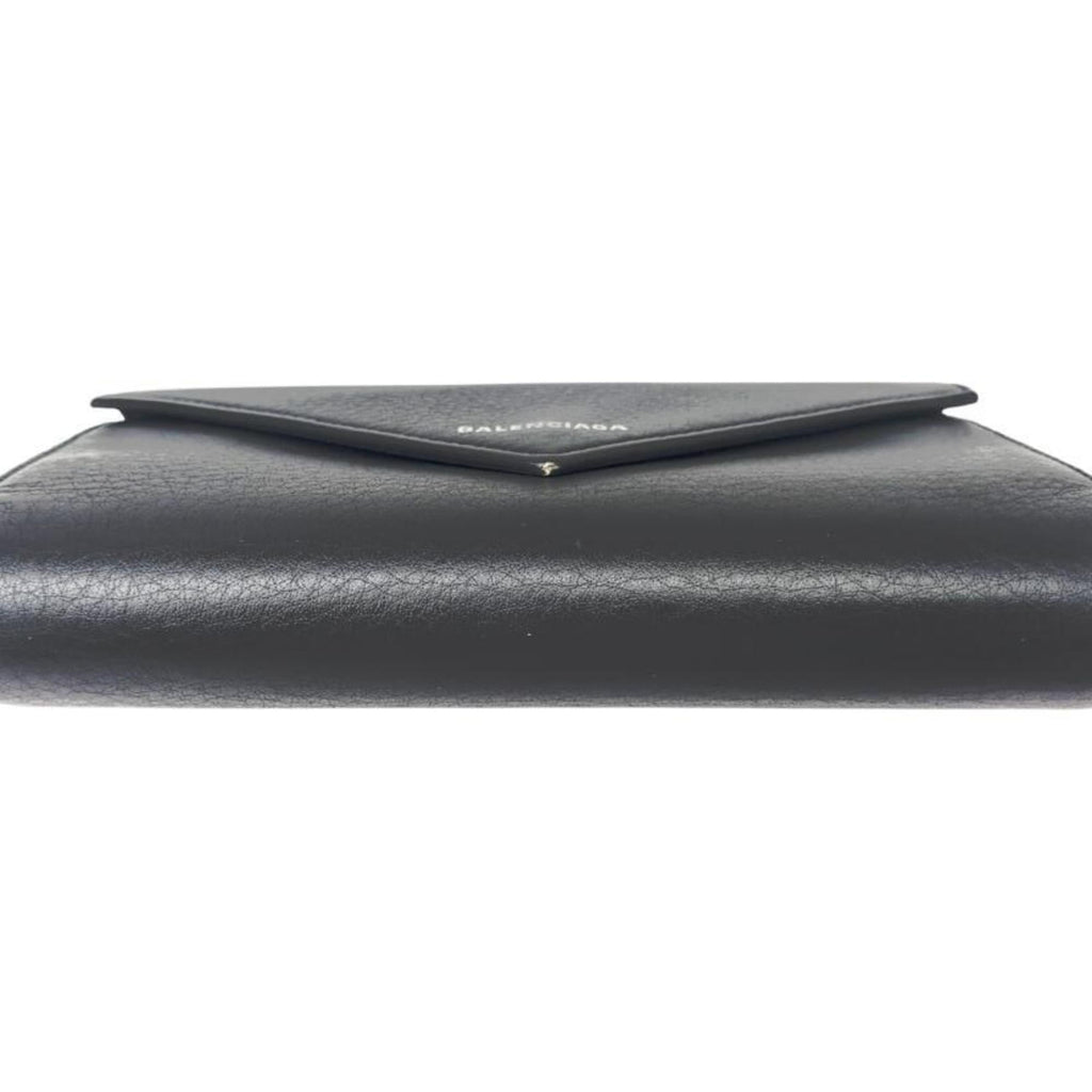 Balenciaga Black Leather Long Wallet (Bi-Fold)