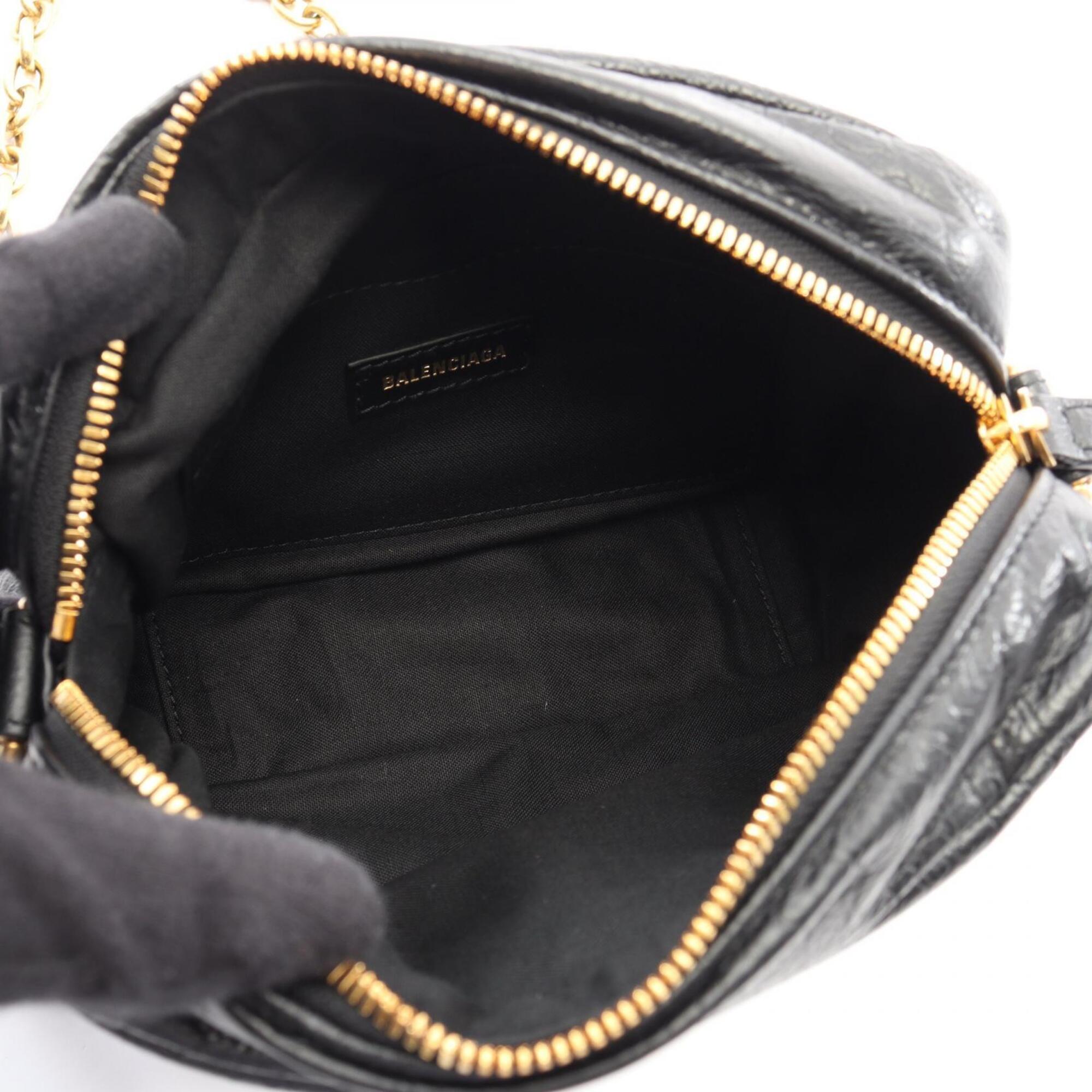 Balenciaga Black Leather Handbag Shoulder