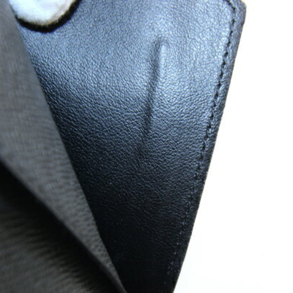 Louis Vuitton Black Noir Taiga Leather Long Bill Wallet