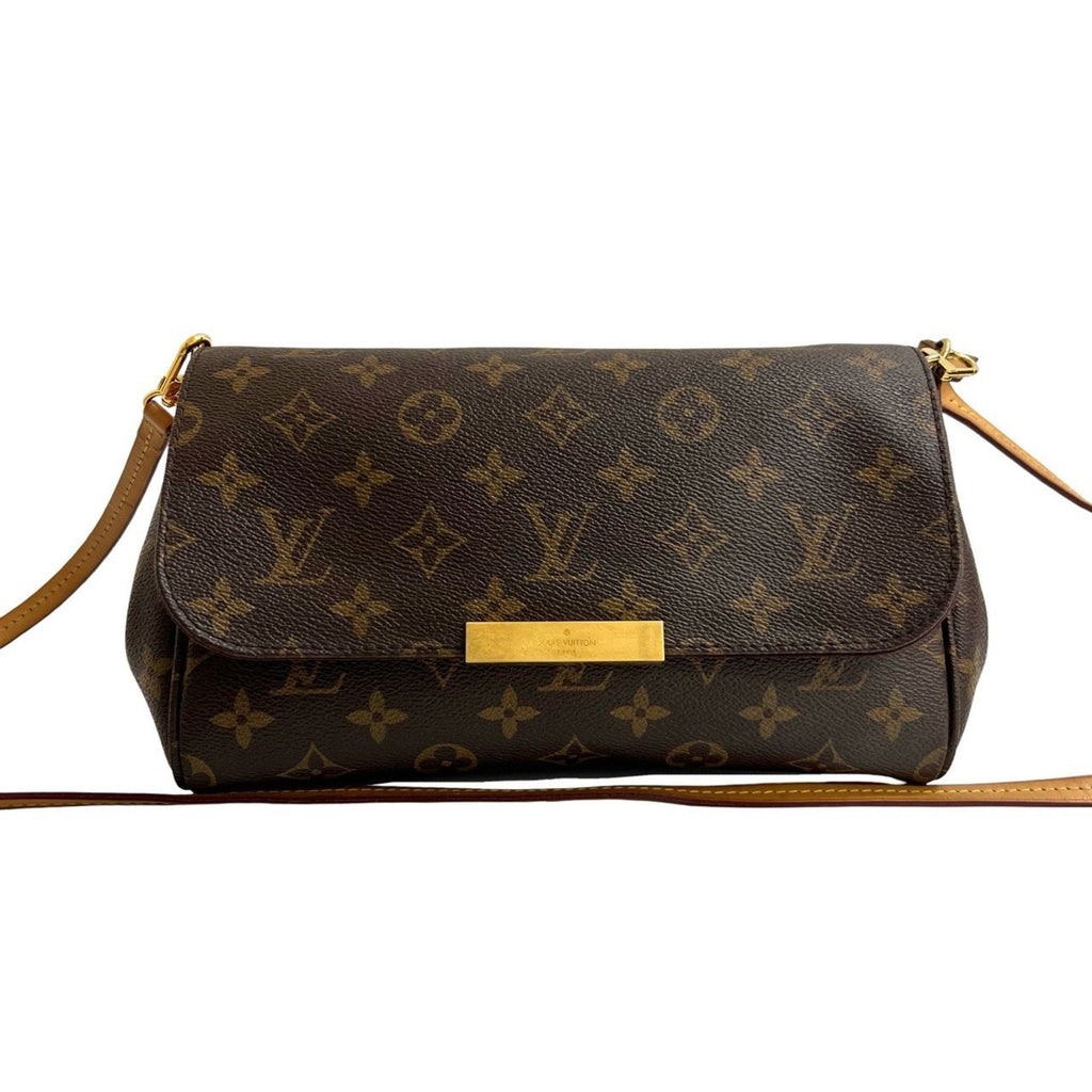 Louis Vuitton Brown Leather Pvc Handbag Pochette Shoulder Bag