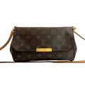 Louis Vuitton Brown Leather Pvc Handbag Pochette Shoulder Bag