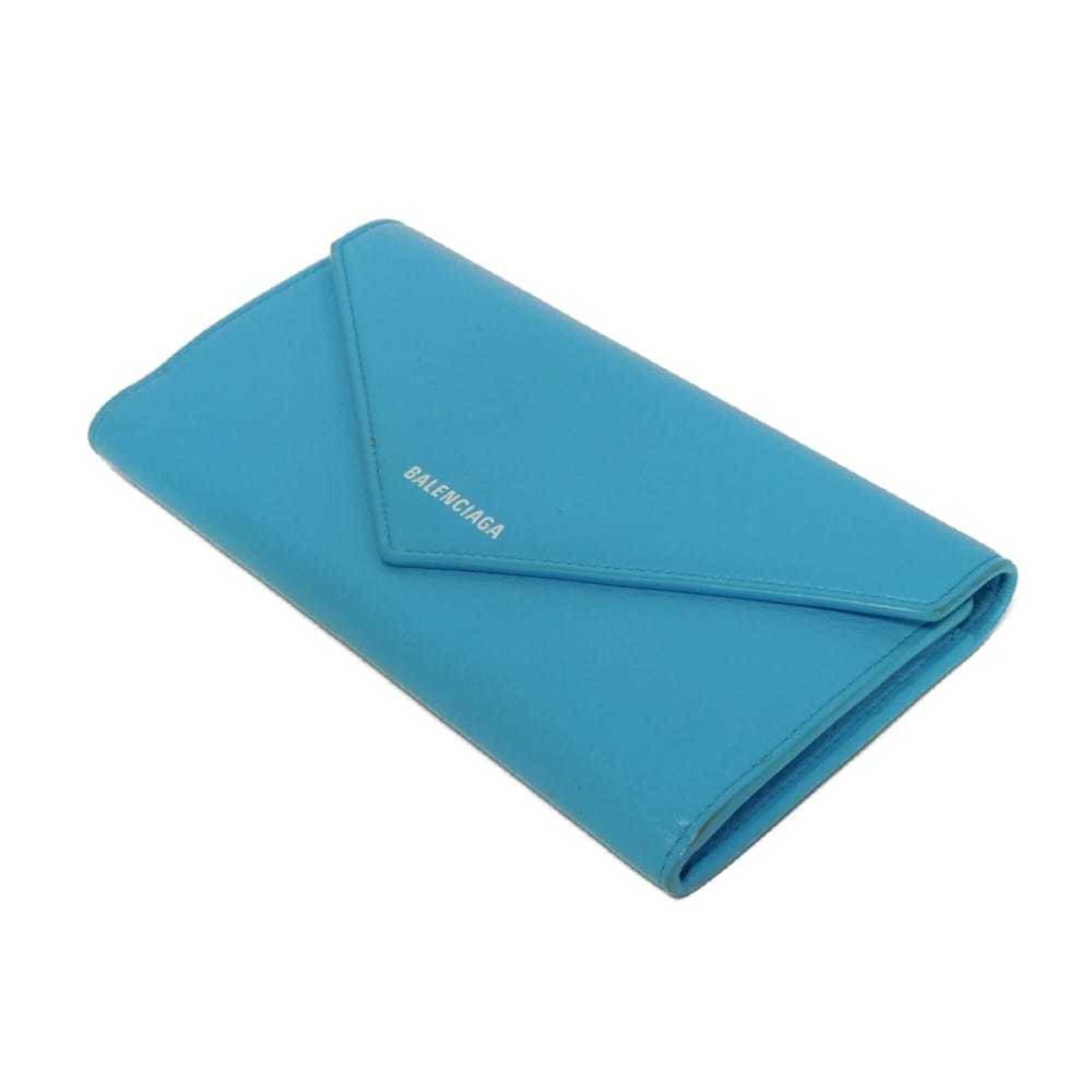 Balenciaga Blue Leather Long Wallet (Bi-Fold)