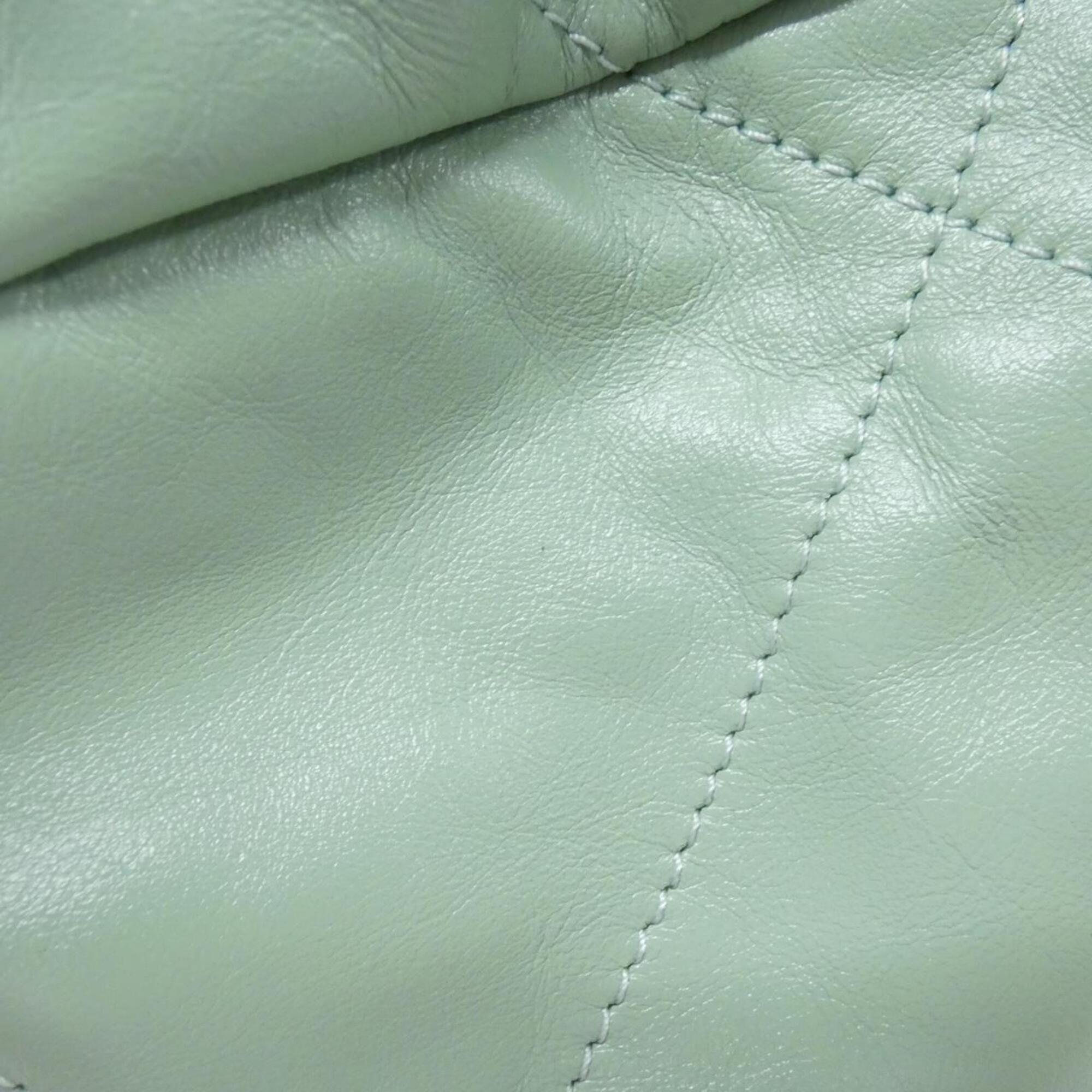 Chanel Light Green Leather Backpack