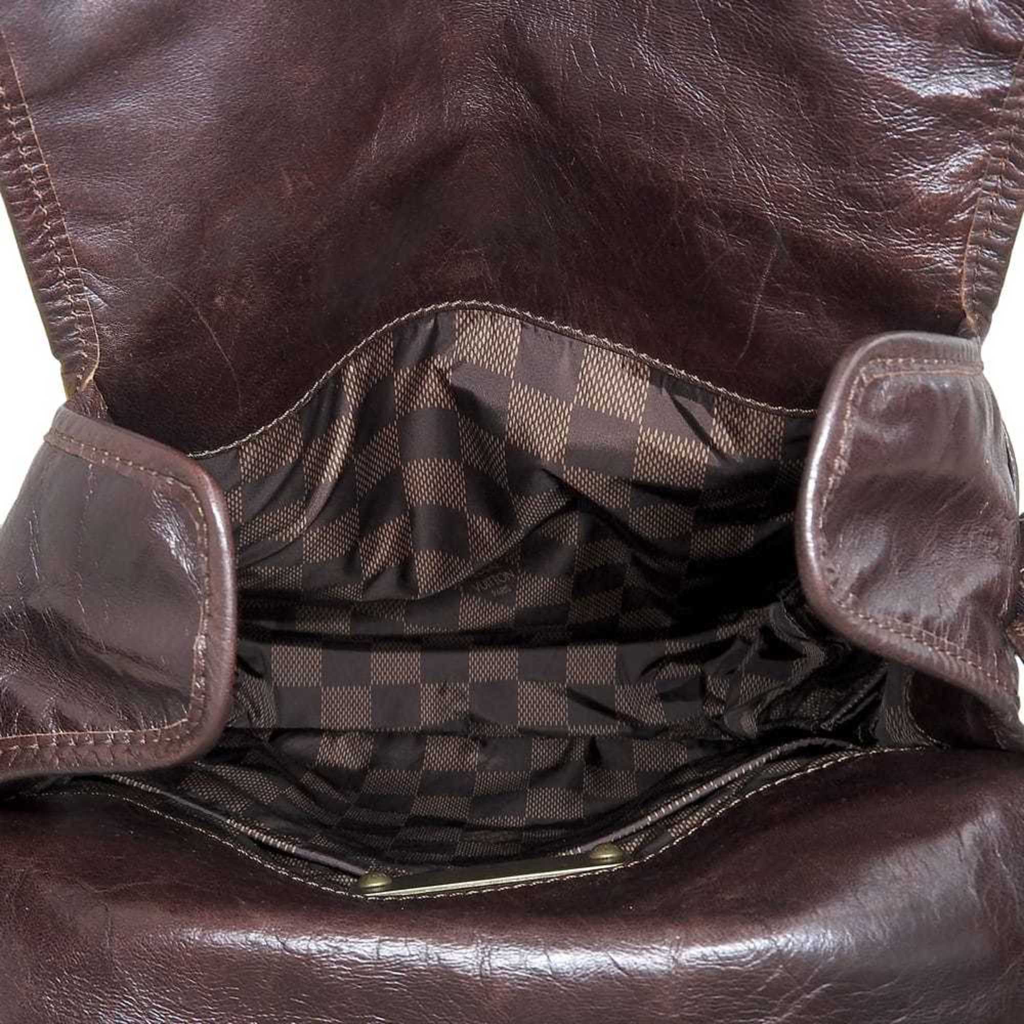 Louis Vuitton Brown Leather Shoulder Bag