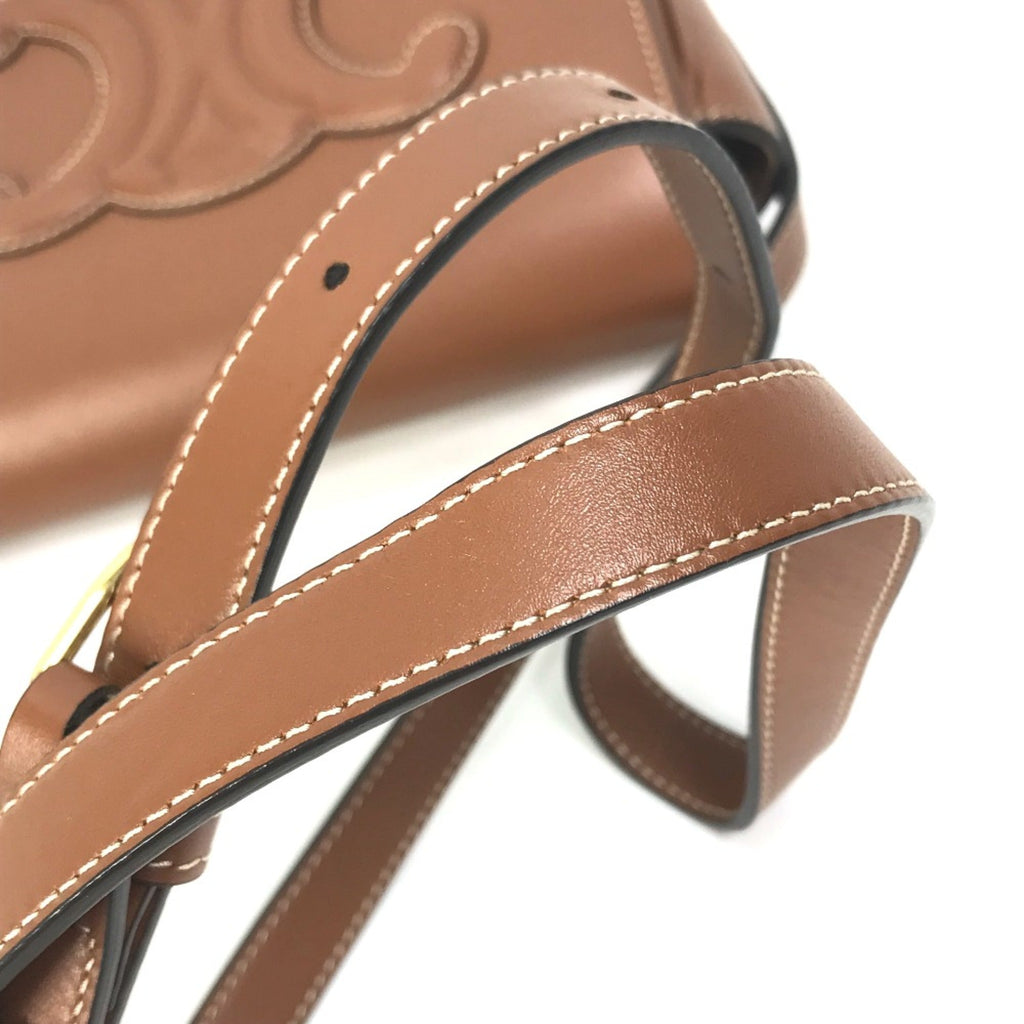 Celine Brown Leather Shoulder Bag