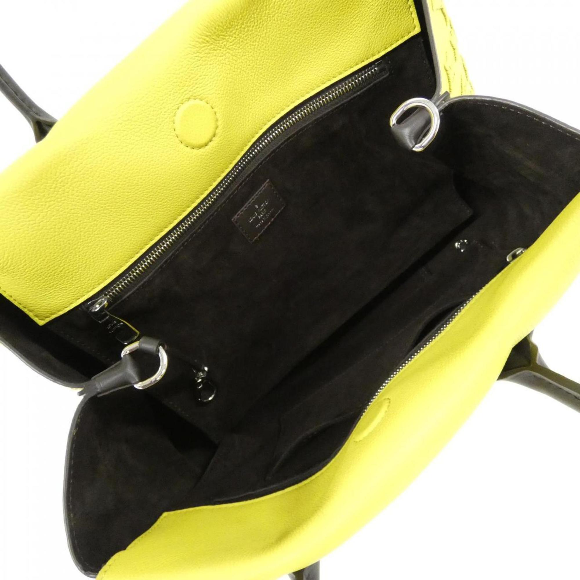 Louis Vuitton Citron Yellow Cuir Ombre Leather Leather Handbag