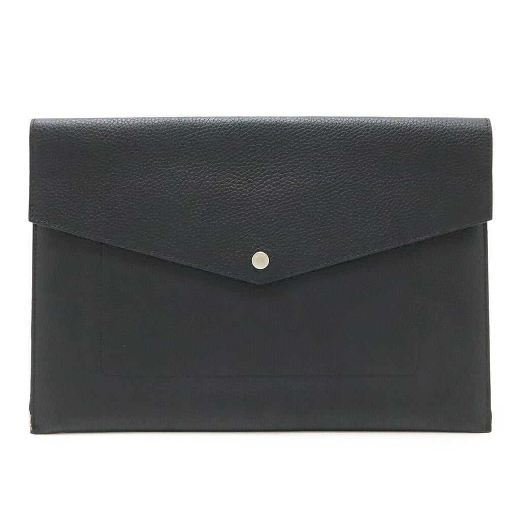 Louis Vuitton Noir Leather Clutch Bag Pochette