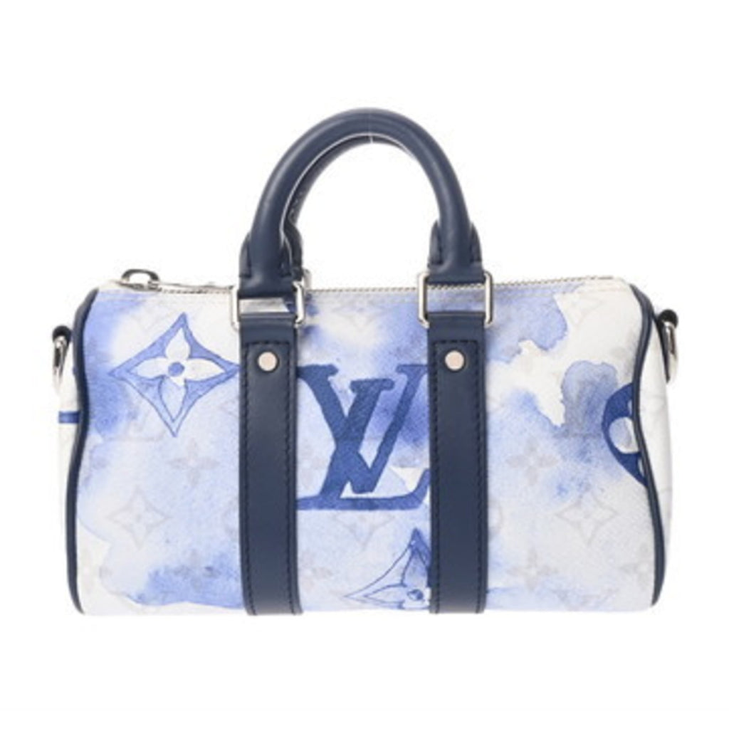 Louis Vuitton Blue White Monogram Canvas Handbag