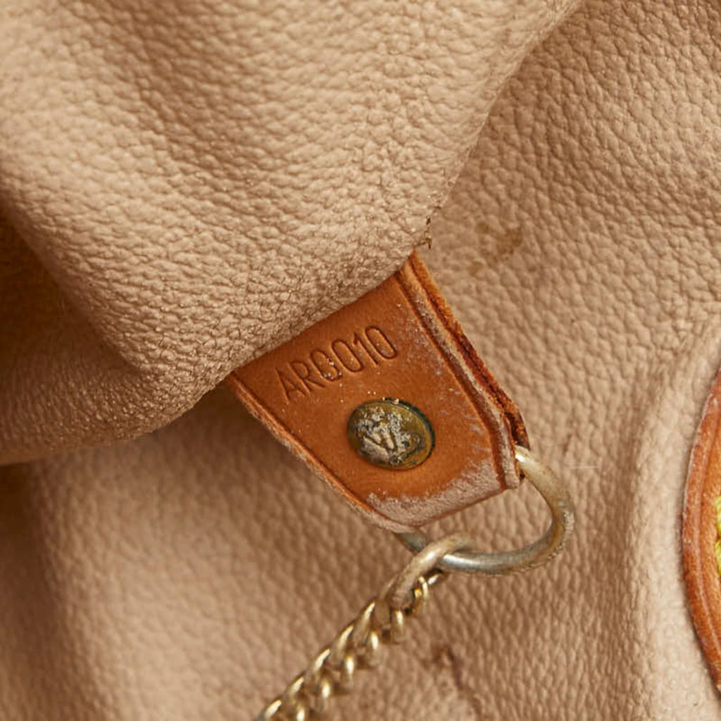 Louis Vuitton Brown Pvc Leather Shoulder Bag Tote Bag