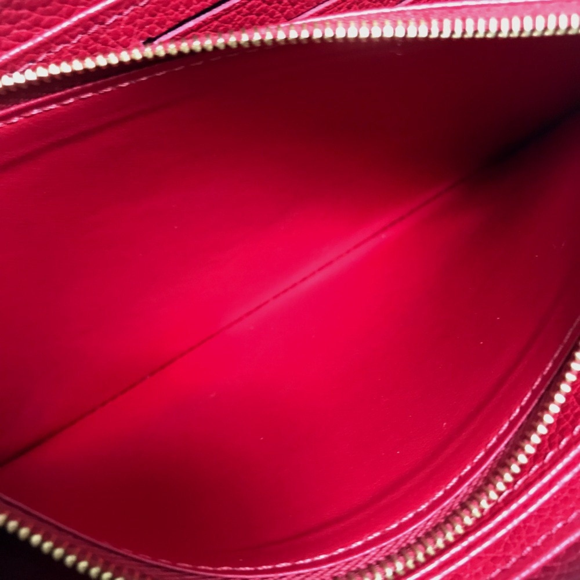 Louis Vuitton Monogram Empreinte Cherry Red Color Monogram Empreinte Long Wallet