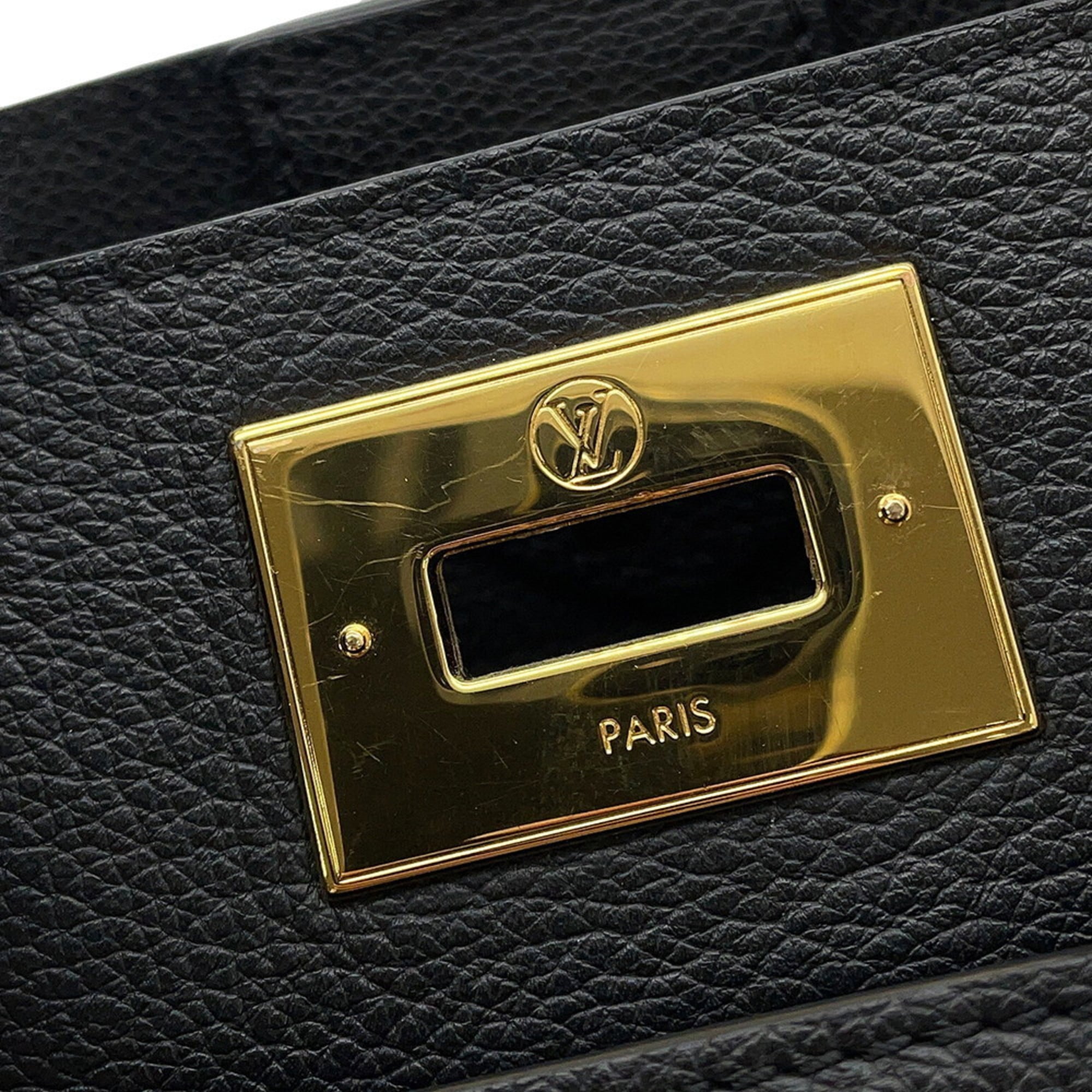 Louis Vuitton Noir Monogram Leather Handbag