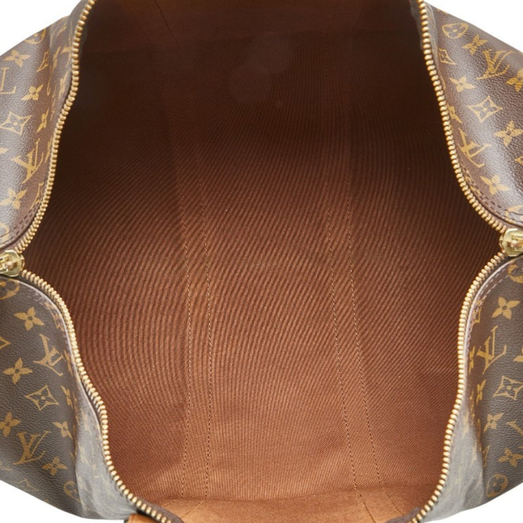 Louis Vuitton Brown Pvc Leather Boston Bag