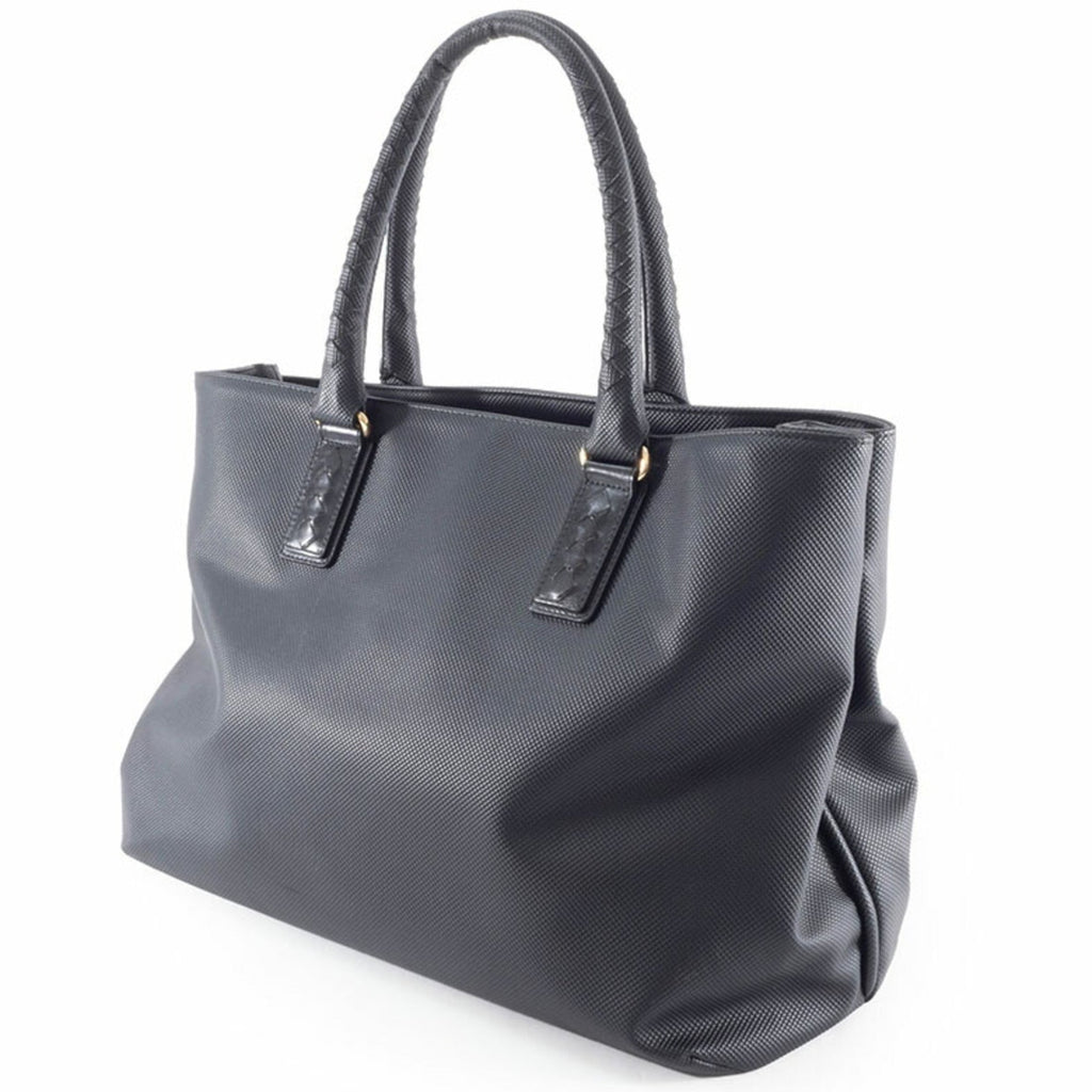 Bottega Veneta Black Pvc Leather Tote Bag
