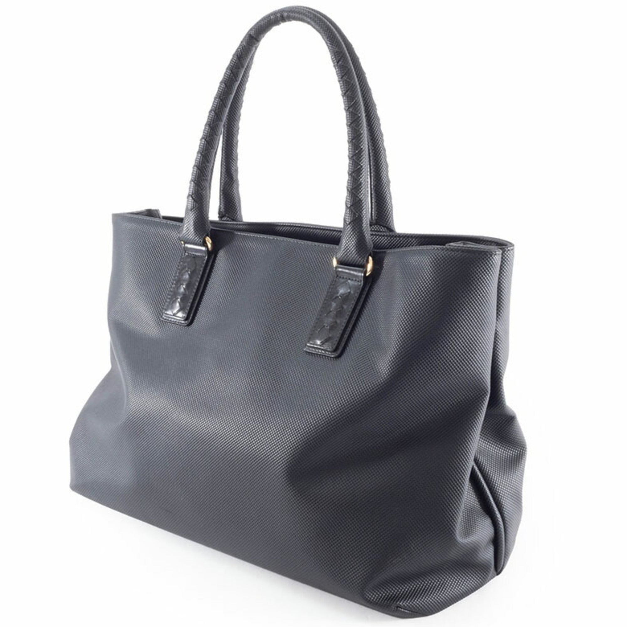 Bottega Veneta Black Pvc Leather Tote Bag