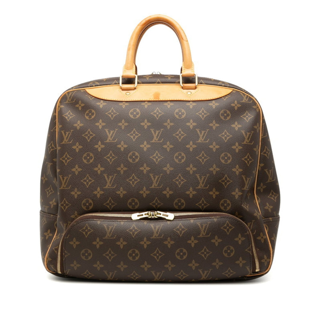 Louis Vuitton Brown Pvc Leather Boston Bag