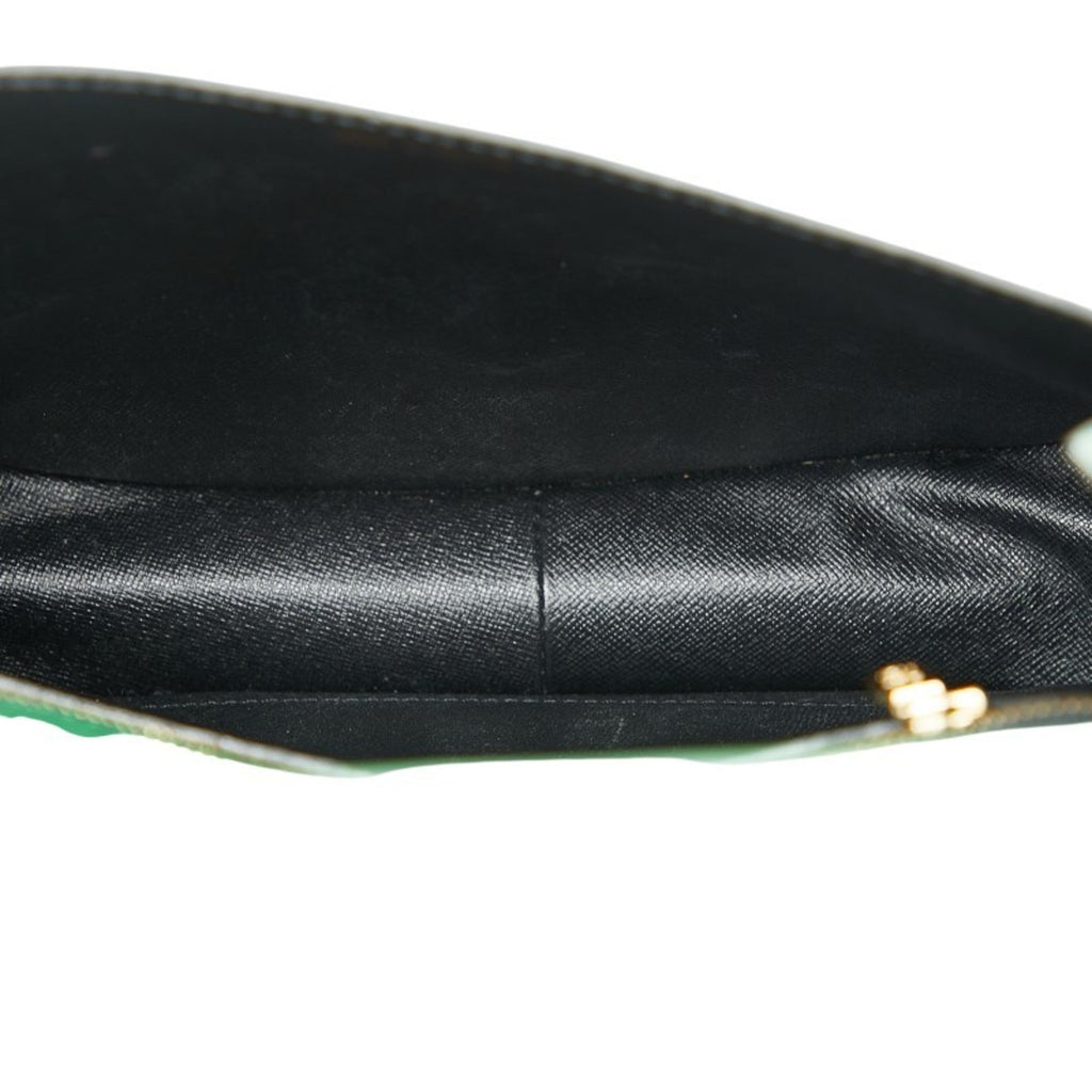 Louis Vuitton Borneo Green Leather Shoulder Bag