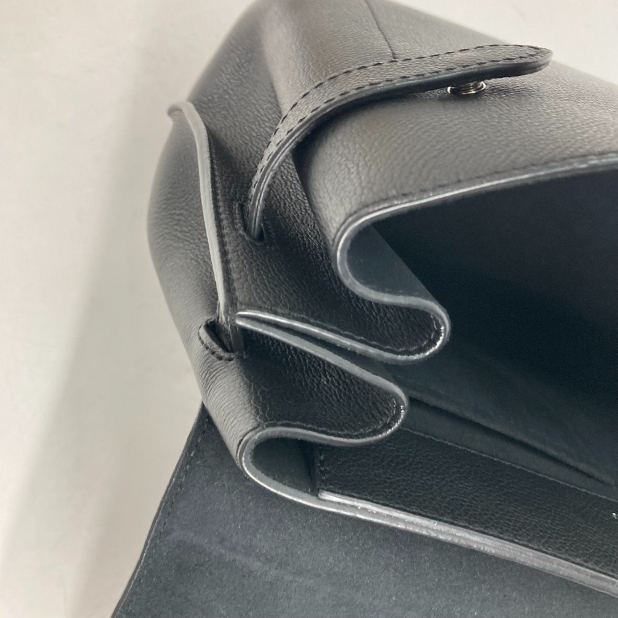 Louis Vuitton Black Noir Leather Handbag Tote Bag