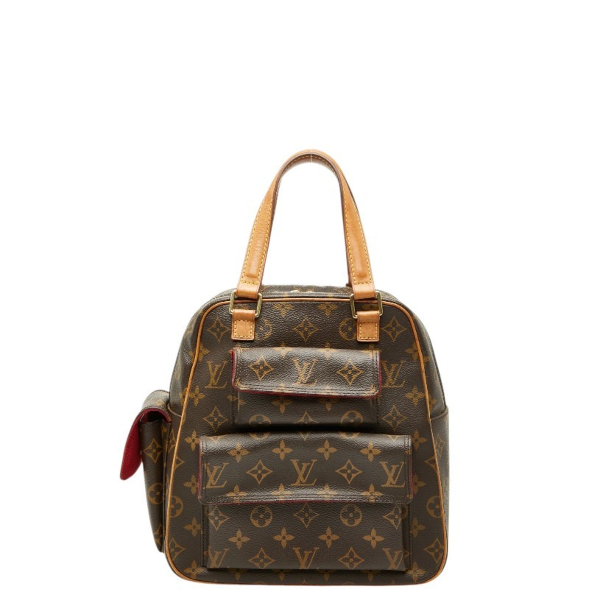 Louis Vuitton Brown Pvc Leather Handbag