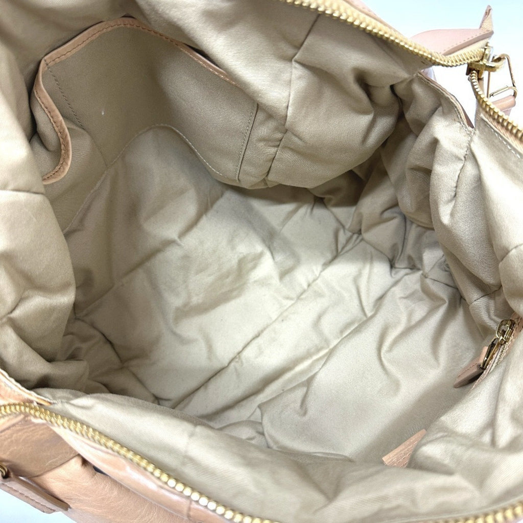 Celine Beige Leather Handbag Tote Bag