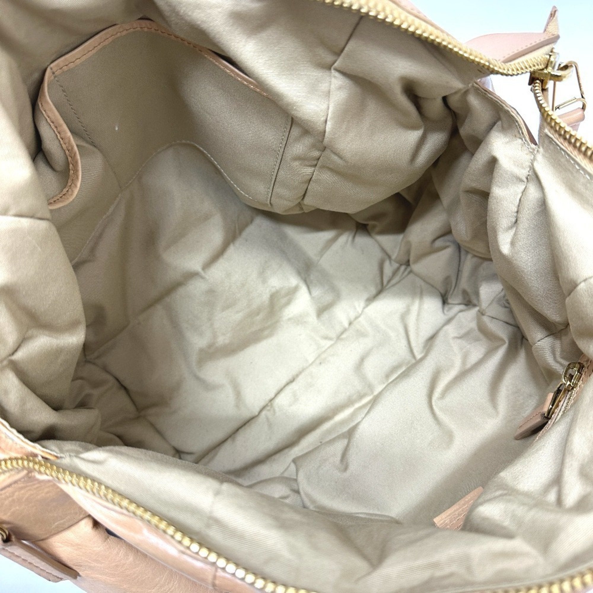 Celine Beige Leather Handbag Tote Bag