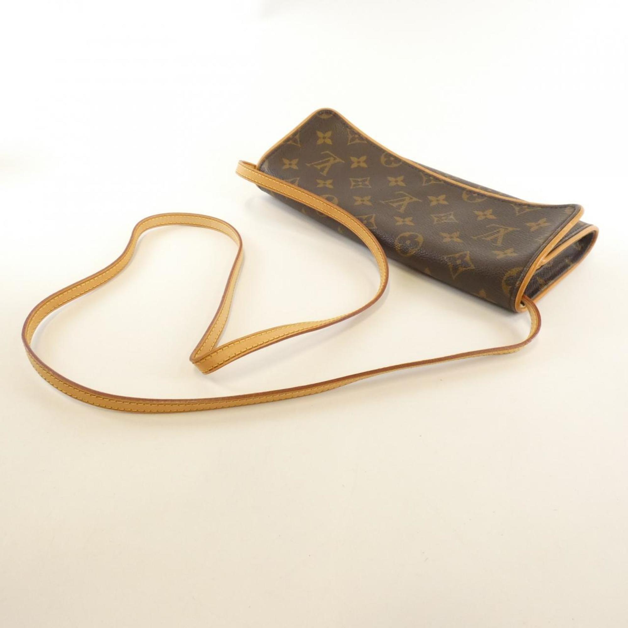 Louis Vuitton Brown Coated Canvas Pochette Shoulder Bag