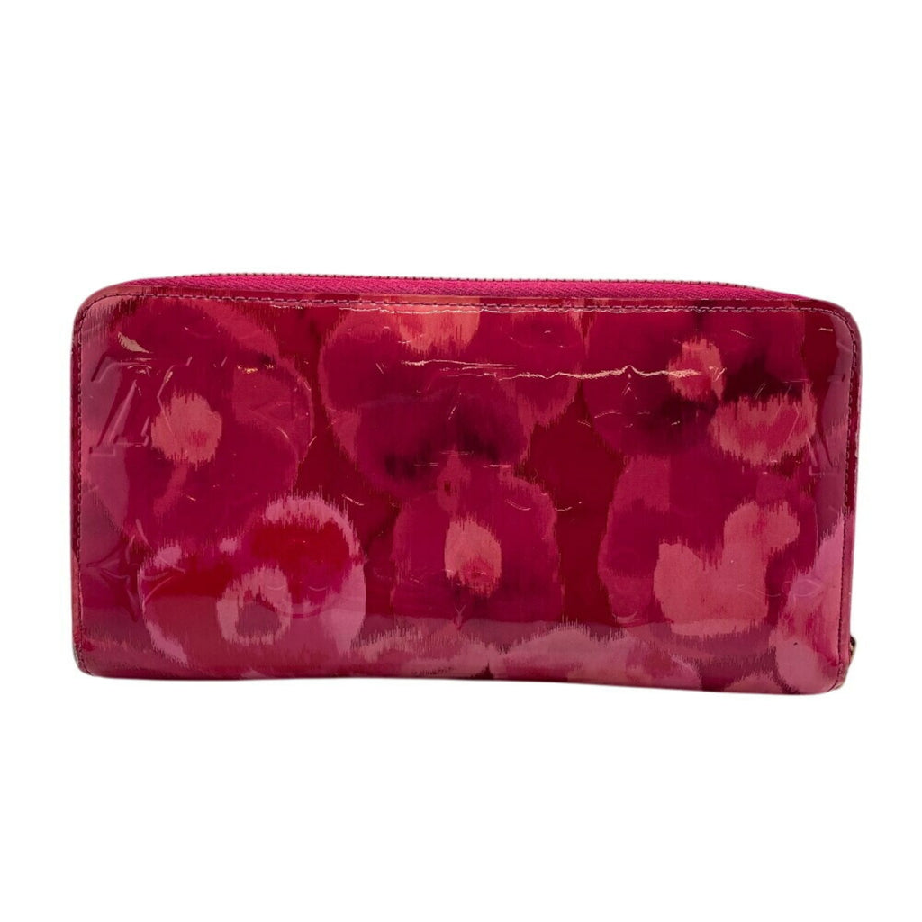 Louis Vuitton Pink Red Color Vernis Leather Long Wallet
