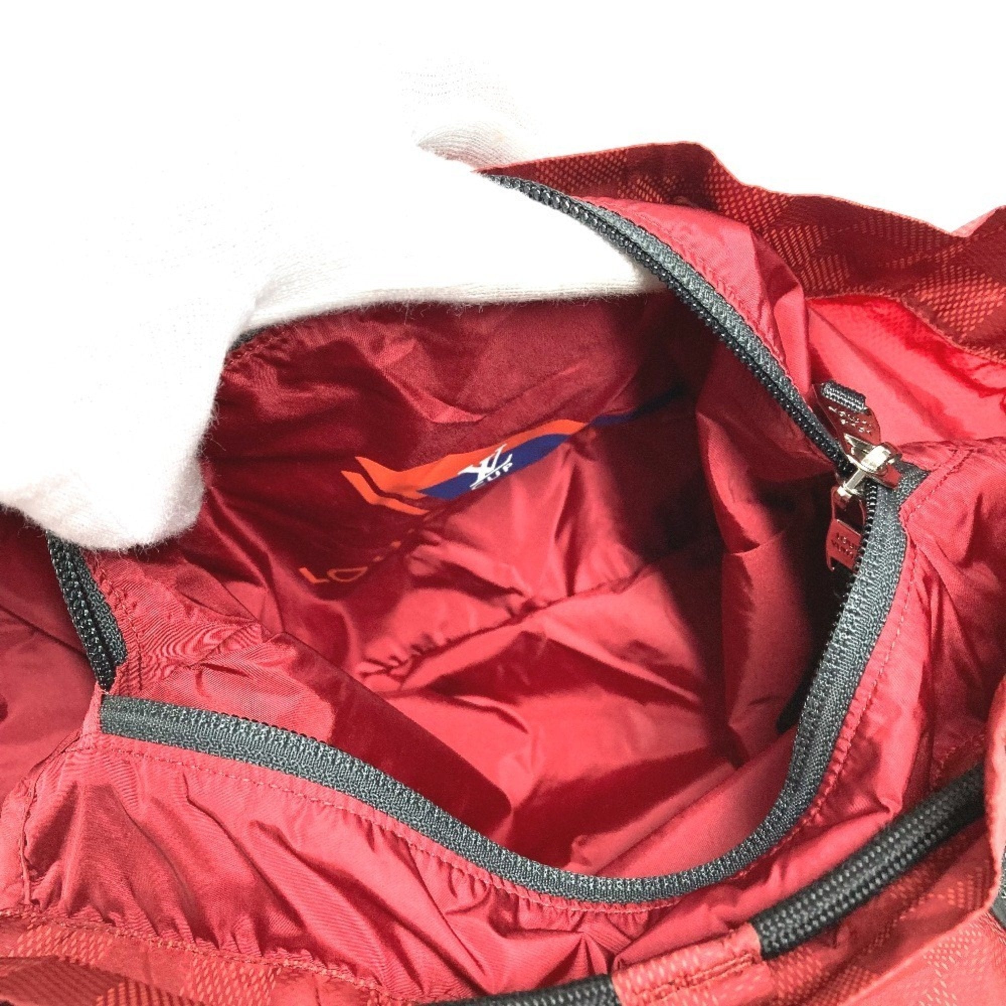 Louis Vuitton Black Red Color Nylon Backpack