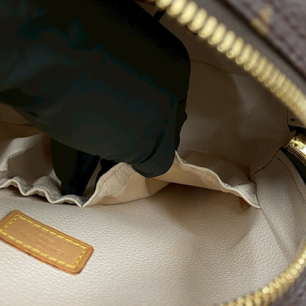 Louis Vuitton Brown Leather Pvc Handbag Shoulder Bag