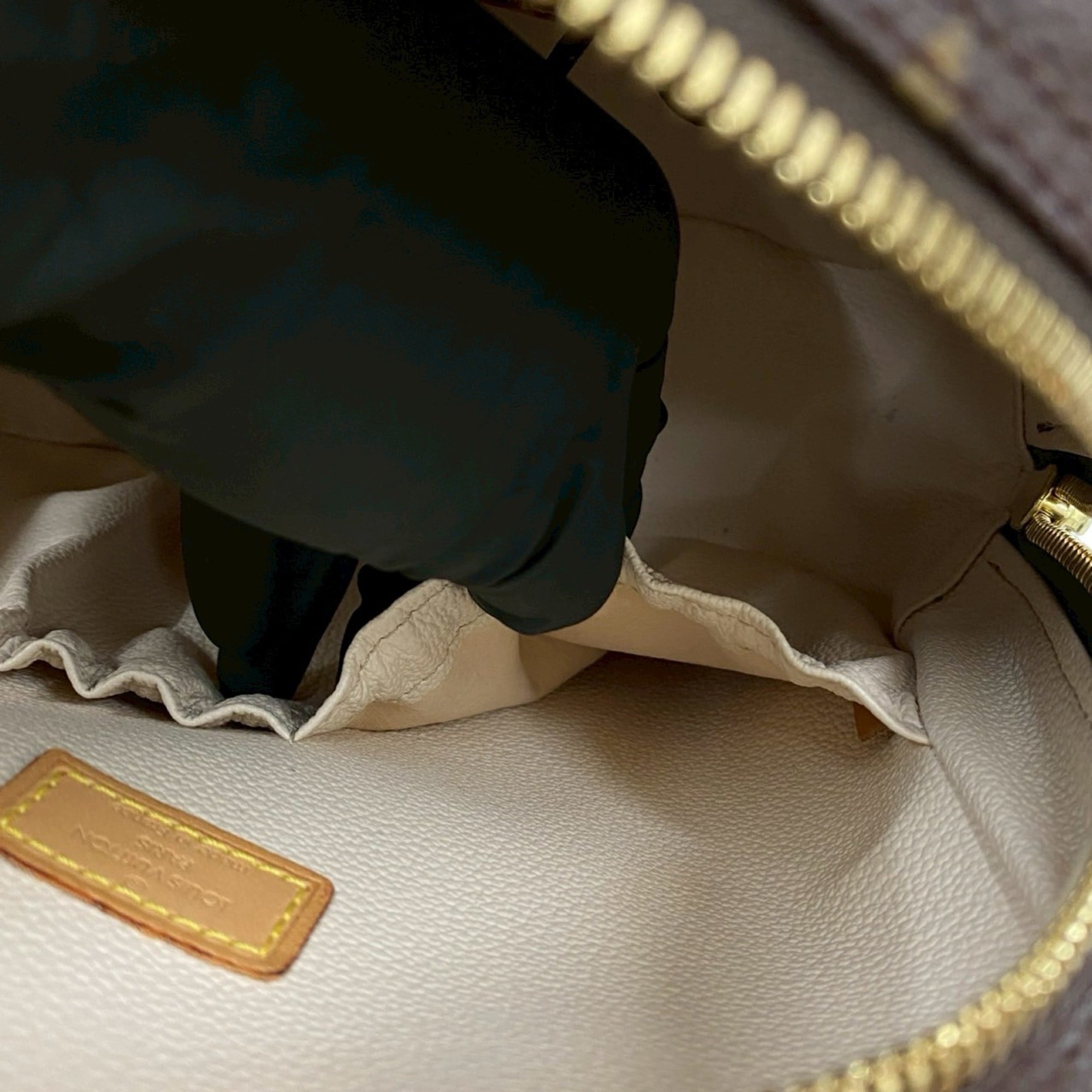 Louis Vuitton Brown Leather Pvc Handbag Shoulder Bag