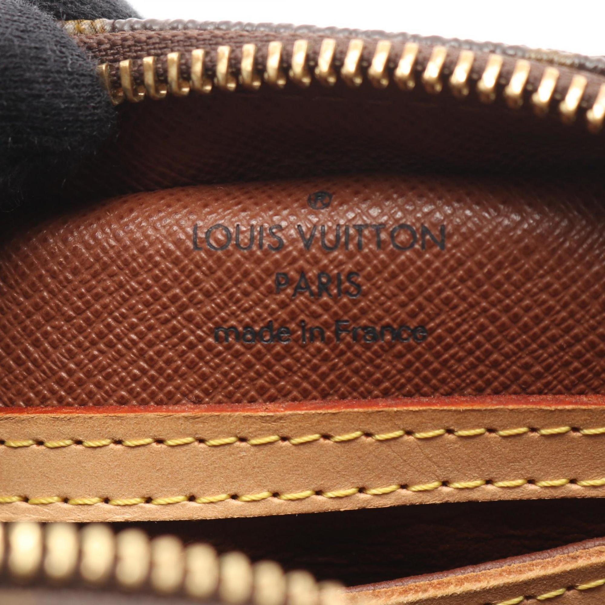 Louis Vuitton Brown Coated Canvas Monogram Leather Handbag Shoulder Bag