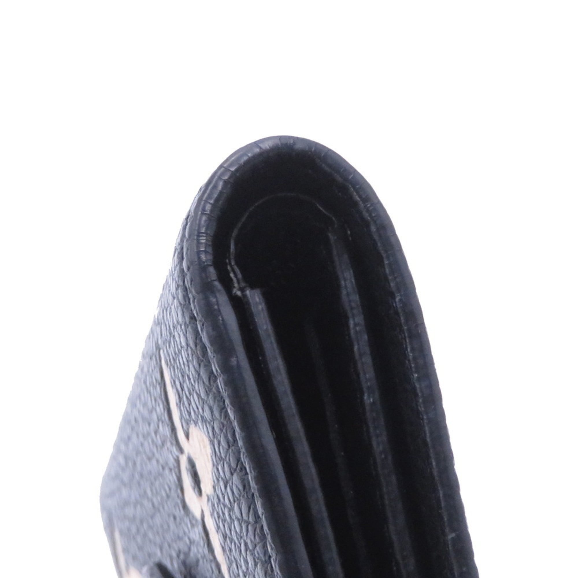 Louis Vuitton Beige Bicolor Black Monogram Monogram Empreinte Wallet (Tri-Fold)