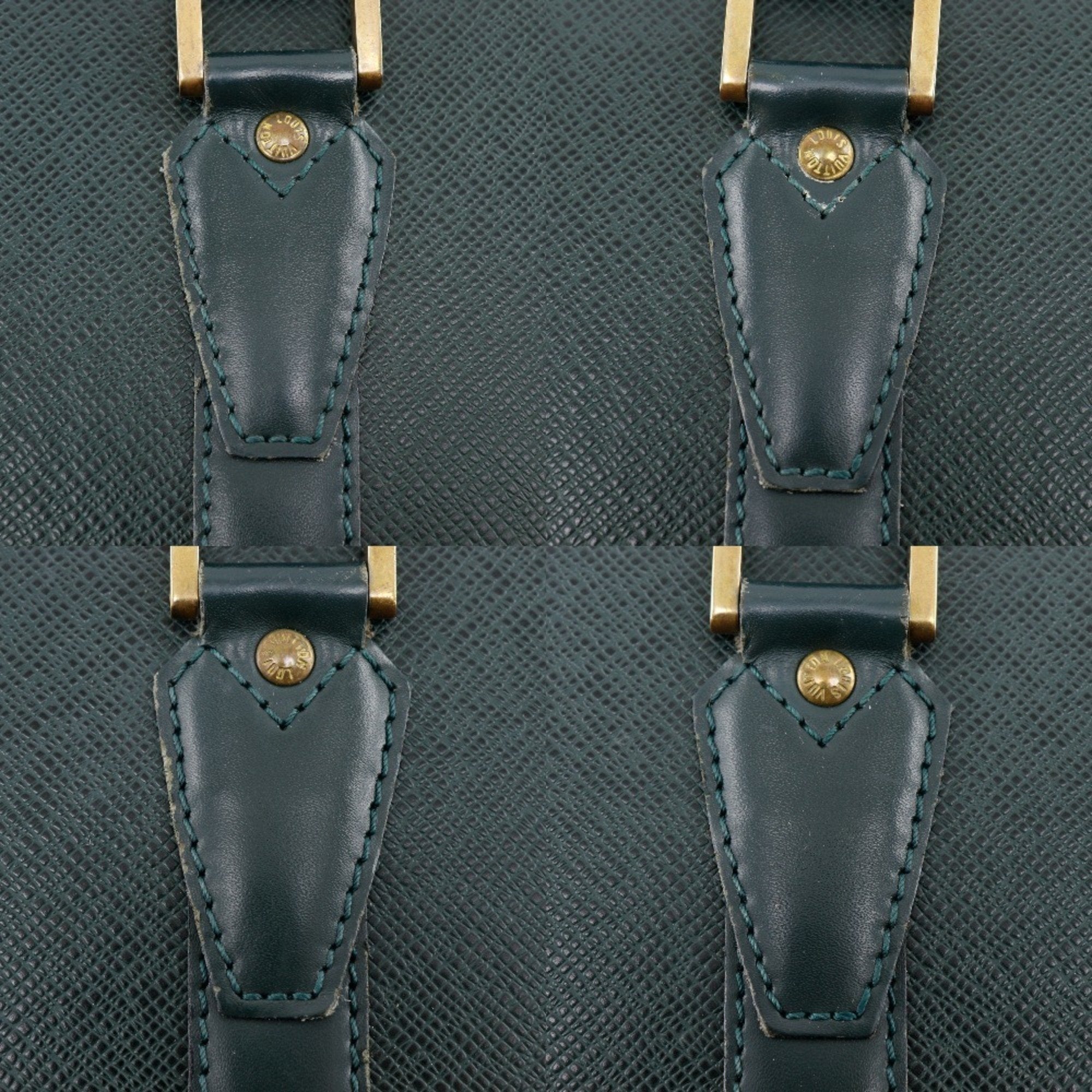 Louis Vuitton Episea Green Taiga Leather Briefcase