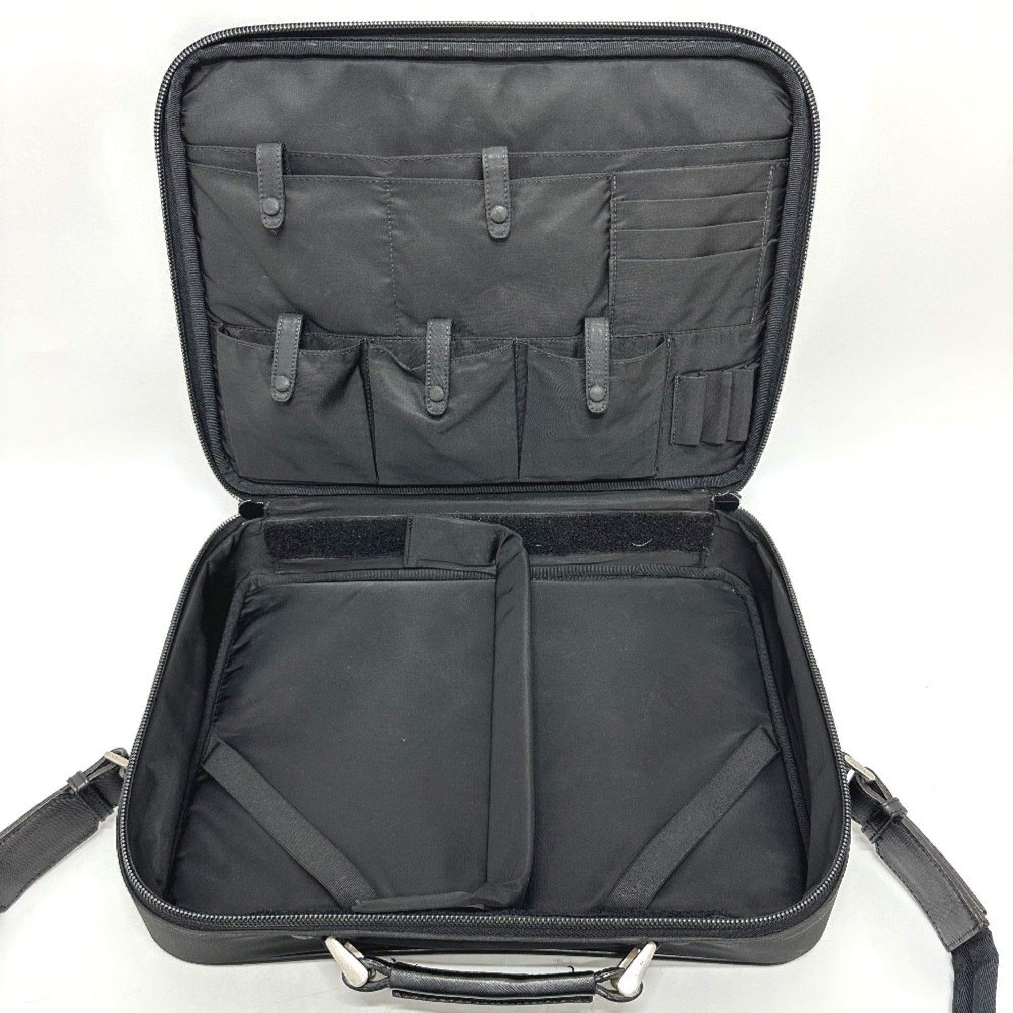 Prada Black Nylon Briefcase Shoulder Bag