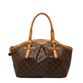 Louis Vuitton Brown Pvc Leather Handbag